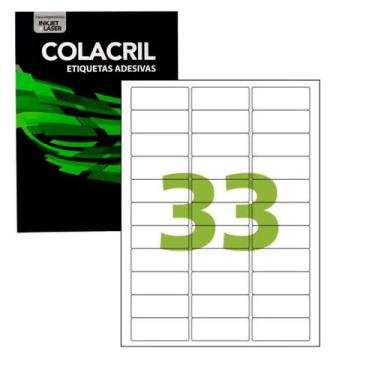 Imagem de Etiqueta adesiva inkjet e laser tamanho a4 8042 25,4x63, 5x3 ca4356 10