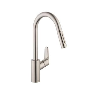 Imagem de hansgrohe Torneira de cozinha 04505800 Focus High Arc, 41 cm de altura, aço inoxidável óptico