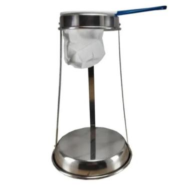 Imagem de Coador de café Mancebo Mariquinha Médio de Alumínio com coador de Pano