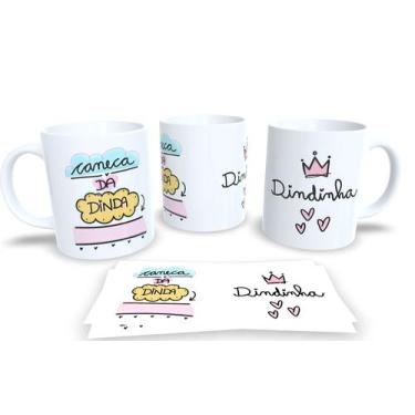 Imagem de Canecas Personalizadas Dinda e Dindo - Estampa Sublimada, Mod.10