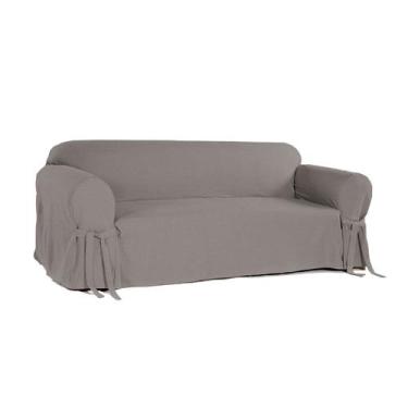 Imagem de Capa Protetor de Sofá 5 Lugares Tecido Gorgurão Resistente Protetora L