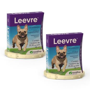 Imagem de Kit 2x Coleira Leevre 48cm Para Cães - Ouro Fino