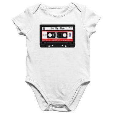 Imagem de Body Bebê Algodão 80's Mix Tape - Foca na Moda, Branco, M