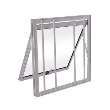Imagem de Janela Maxim-Ar em Alumínio 60 x 80 x 3,7 cm com Grade Branco Básica M