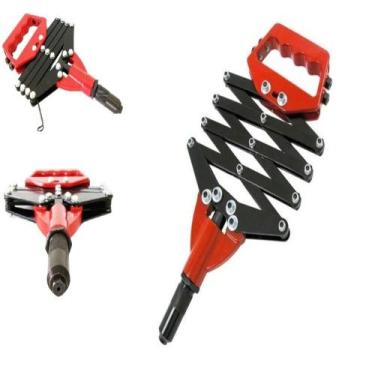 Imagem de Rebitador sanfona alicate manual dobrável profissional até 6,4mm - Pra