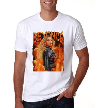 Imagem de Camiseta Masculina Beyonce Cantora Camisa - DTF - SEMPRENALUTA, Branco
