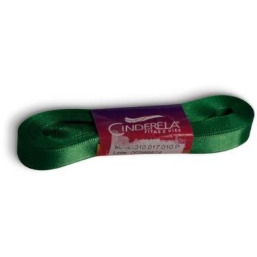 Imagem de Fita de Cetim 10MM 10M Verde Bandeira - Fitas Cinderela