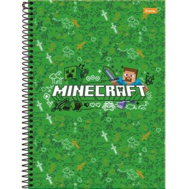 Imagem de Caderno 01X1 Capa Dura Minecraft 80 Folhas Pacote com 04 - Foroni