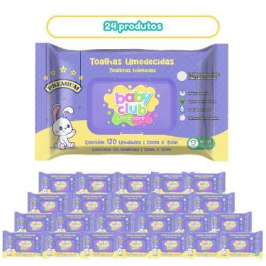 Imagem de 24 Pacotes Toalhas Umedecidas Premium 120fls Baby Club