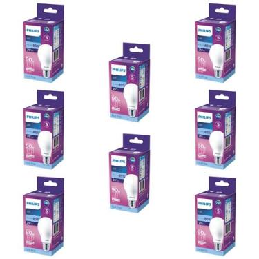 Imagem de Kit 8 Lâmpada Led Bulbo 13w = 90w 1311lm Bivolt Philips 6500k branca C