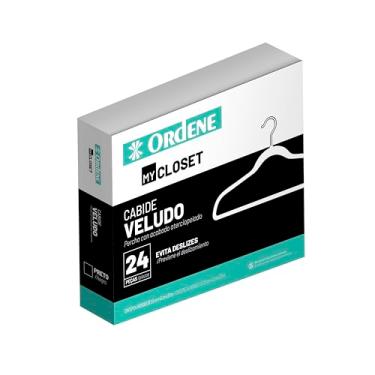 Imagem de Ordene - Cabide de Veludo, Cor Bege, Caixa com 24 Peças, Linha My Closet