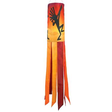 Imagem de In the Breeze 5233 — Dancing Kokopelli Inspiration Windsock™ — Decoração vibrante de jardim ao ar livre do sudoeste