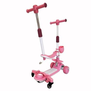 Imagem de Patinete Infantil 3 em 1 Com Assento e Protetor - Velorad, Rosa