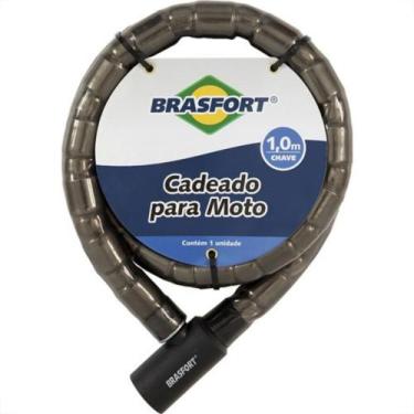Imagem de Cadeado Para Moto Brasfort Com Chave 22X10M 7012
