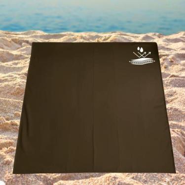 Imagem de Esteira de Praia Casal Impermeável Dobrável e Seca Rápido 135x135cm  -