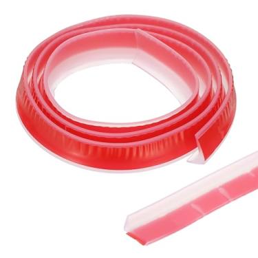 Imagem de PATIKIL Protetor de barragem de água de limite de chuveiro dobrável de 99 cm, barreira de rolha de chuveiro, protetor autoadesivo contra respingos para parte inferior de porta de chuveiro sem moldura,