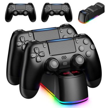 Imagem de Controlador e Estação de Carregamento para PS4 (Pacote com 2)