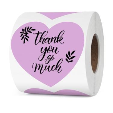 Imagem de Etiquetas Térmicas YIKIADA Purple Heart - 7,6cm - 500 Adesivos
