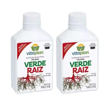Imagem de Kit 2 Fertilizante Adubo Líquido Mineral Verde Raiz 140 ml Concentrado