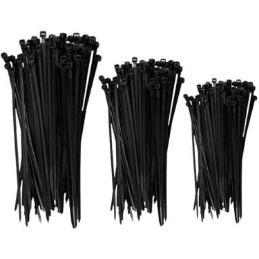 Imagem de Abraçadeira Nylon Preta Enforca Gato 100 Un 4,8 x 100mm + 100 Un 4,8 x 200mm + 100 Un 4,8 x 300mm