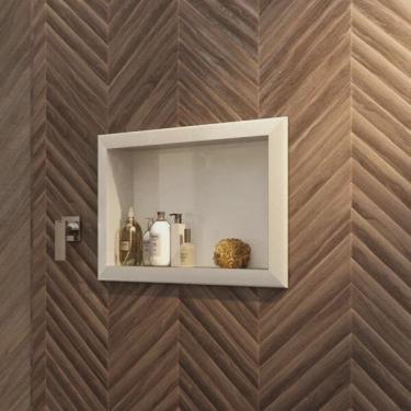 Imagem de Nicho de Embutir para Banheiro 56,5cm Porcelanato Técnico Polido Blu