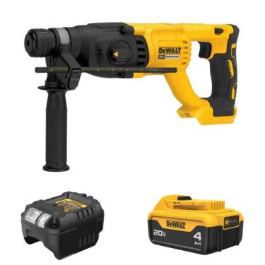 Imagem de Kit Martelete DeWalt Sem Fio 20V Max  Bateria DCB204-B3 4Ah + Carregad