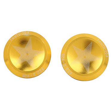 Imagem de ALUMÍNIO LIGA RODOVIÁRIA BICICLECLA HANDLEBAR GRIP BAR END PLUG ANTI-DESLIP DE ALTA QUALIDADE REUSÁVEL LEVE NÃO DESLIZADOR (Ouro)