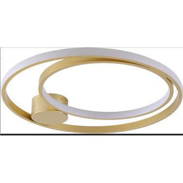 Imagem de Plafon Ilusion Ø45cm - Dourado E Silicone Branco Led Moderno