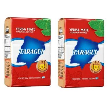 Imagem de 2 Erva Mate Chimarrão TARAGUI COM PALO Argentina 500g