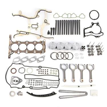 Imagem de INGKAN Kit de reconstrução de motor 1,4L com pistões de junta de cabeçote de cilindro, bielas serve para Buick Encore 13-16, Chevy Cruze 11-15/ Sonic 12-16/Trax 13-16 1.4L Turbo 16-Valve OE 25195032