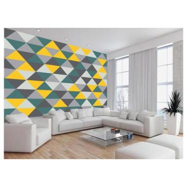 Imagem de Papel De Parede Geométrico Triângulos Abstrato 3,5M Gmt36 - Você Decor