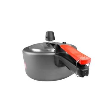 Imagem de Panela de Pressão em Alumínio, 3 Litros, Cinza, 21cm de Diâmetro, com Válvula de Segurança