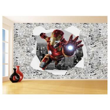 Imagem de Papel De Parede 3D Heróis Página Quadrinhos Hq 3,5M Nhma259 - Você Dec