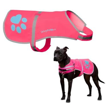 Imagem de Colete refletivo para cães SafetyPUP XD, tamanhos para cães de 4,5 kg a 13,8 kg Hi Vis, colete de segurança mantém os cães visíveis dentro e fora da correia em ambientes urbanos e rurais.