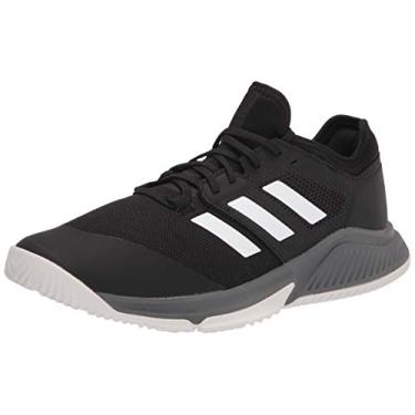 Imagem de adidas Tênis masculino Court Team Bounce, Preto/branco/cinza, 39