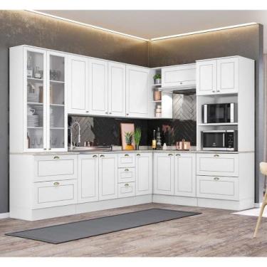 Imagem de Cozinha Modulada de Canto 8 peças 14 Portas 7 Gavetas Americana Henn -