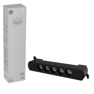 Imagem de Spot Led Trilho Eletrificado Dots Preto 10W 800Lm Avant, BRANCO-FRIO, 