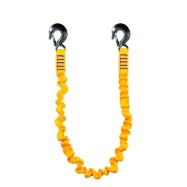 Imagem de Talabarte de Segurança Elástico com Ganchos, Fita Tubular, 2,4 metros, Amarelo