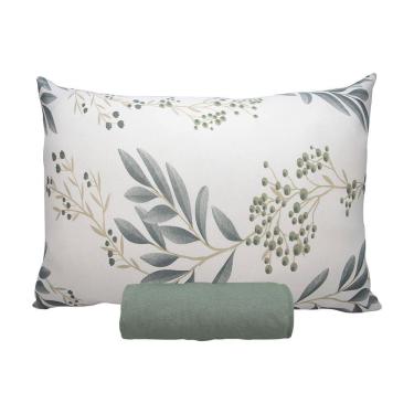 Imagem de Jogo De Cama Solteiro Portallar Malha 100% Algodão Madrid 2 Peças Verde