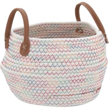 Imagem de Colorê Cesta 17X25X23Cm Tecido Branco