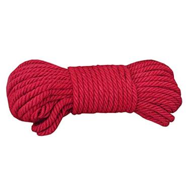 Imagem de Fendawn Strive 100% Natural Vermelho Juta Cordas De Cânhamo Para Decoração Natal, 1/4" X 66 Pés