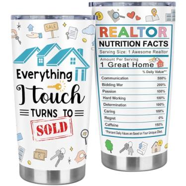 Imagem de noilfasiki Presentes de corretor de imóveis para mulheres, presente de encerramento para corretores de imóveis Everything I Touch Turns to Sold Gifts for Real Estate Agent Salesman Boss Coworkers