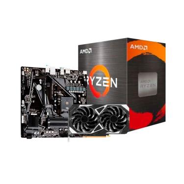 Imagem de Kit Upgrade Ryzen 5 5600X, Placa Mãe A520M, Placa de Video RTX 3050 6GB, Neologic - NLI90463