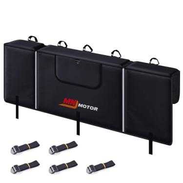 Imagem de MNJ Motor Almofada de bicicleta para porta traseira, suporte de proteção de porta traseira, 5 bicicletas de montanha com tiras de fixação, bolsos para ferramentas e abertura da câmera traseira