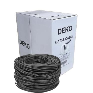 Imagem de Caixa De Cabo De Rede Cat5e Blindado Preto 305m 24awg Deko