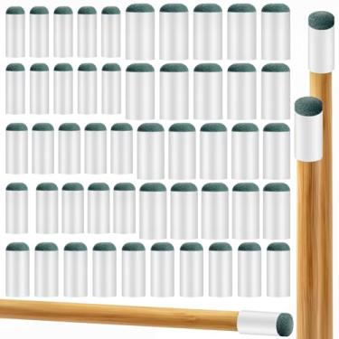 Imagem de Kit de substituição de pontas de taco de sinuca de 50 peças, 5 tamanhos (9/10/11/12/13 mm), ponteiras de taco de bilhar, acessórios duráveis de reparo de ponta de sinuca e taco de sinuca para