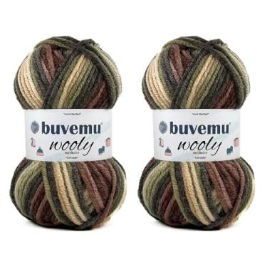 Imagem de Lã macia e volumosa peso #5 lã misturada de tricô rápido fio de crochê, 25% lã 75% acrílico, 100 gramas (100 g) 100 metros (nº 9) (2 novelos)