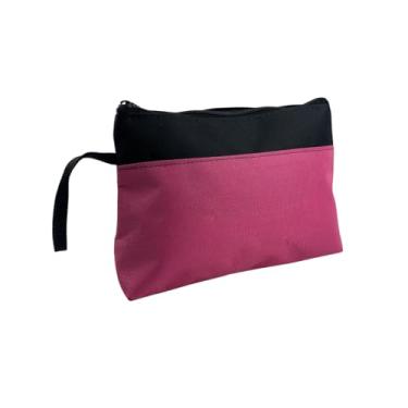 Imagem de Necessaire Pochete Slim Organizadora Alça De Mão Estojo Unissex (Rosa Pink)