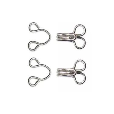 Imagem de Colchete de gancho (6 un) - IMPORTAÇÃO, No 03 - 7MM - PRATA