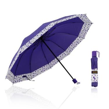 Imagem de Guarda Chuva Grande Manual Reforçado Contra Vento Cabe Na Bolsa  1023D
